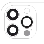Lentila Camera Spate Cu Suport Si Rama iPhone 12 Pro (3 Piece Set) AMPlus (Silver)