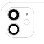 Lentila Camera Spate Cu Suport Si Rama iPhone 12 / 12 Mini AMPlus (White) (10 Pack)