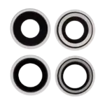 Lentila Camera Spate Cu Suport Si Rama iPhone 12 / 12 Mini AMPlus (White) (10 Pack) - imagine 2