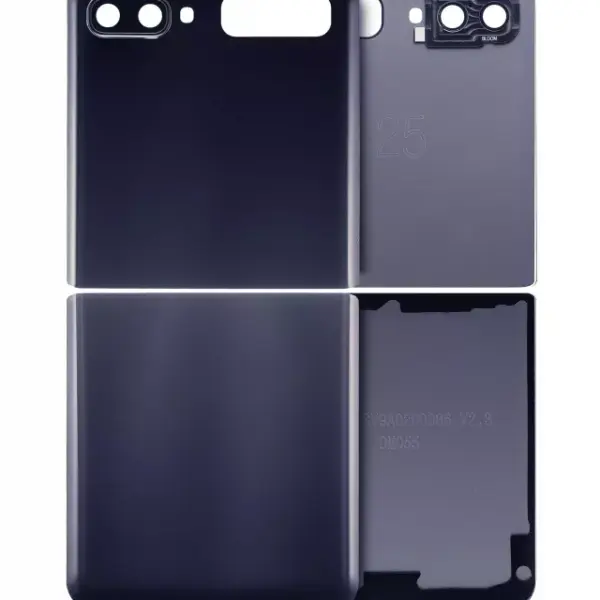 Geam capac spate superior / inferior cu lentila camera Samsung Galaxy Z Flip 4G (F700) / Z Flip 5G (F707) AMPlus (Mirror Black)