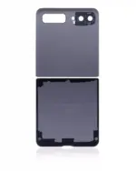Geam capac spate superior / inferior cu lentila camera Samsung Galaxy Z Flip 4G (F700) / Z Flip 5G (F707) AMPlus (Mirror Black) - imagine 4