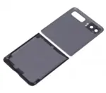 Geam capac spate superior / inferior cu lentila camera Samsung Galaxy Z Flip 4G (F700) / Z Flip 5G (F707) AMPlus (Mirror Black) - imagine 6