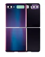 Geam capac spate superior / inferior cu lentila camera Samsung Galaxy Z Flip 4G (F700) / Z Flip 5G (F707) AMPlus (Mirror Purple)