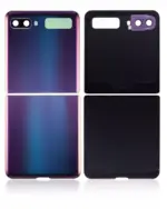 Geam capac spate superior / inferior cu lentila camera Samsung Galaxy Z Flip 4G (F700) / Z Flip 5G (F707) AMPlus (Mirror Purple) - imagine 2