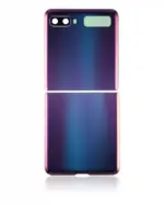 Geam capac spate superior / inferior cu lentila camera Samsung Galaxy Z Flip 4G (F700) / Z Flip 5G (F707) AMPlus (Mirror Purple) - imagine 3
