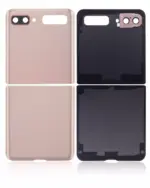 Geam capac spate superior / inferior cu lentila camera Samsung Galaxy Z Flip 4G (F700) / Z Flip 5G (F707) AMPlus (Mystic Bronze) - imagine 2