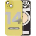 Capac Spate Sticla iPhone 14 Aftermarket (No Logo) (Yellow)
