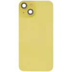 Capac Spate Sticla iPhone 14 Aftermarket (No Logo) (Yellow) - imagine 3