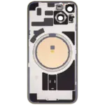 Capac Spate Sticla iPhone 14 Aftermarket (No Logo) (Yellow) - imagine 4
