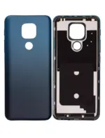 Capac Spate Sticla Motorola Moto E7 Plus (Navy Blue) - imagine 2
