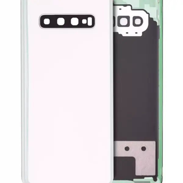 Capac Spate Sticla Samsung Galaxy S10 Plus Service Pack Original (Ceramic White)