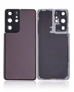 Capac Spate Sticla Samsung Galaxy S21 Ultra AMPlus (No Logo) (Phantom Brown) - imagine 2