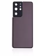 Capac Spate Sticla Samsung Galaxy S21 Ultra AMPlus (No Logo) (Phantom Brown) - imagine 3