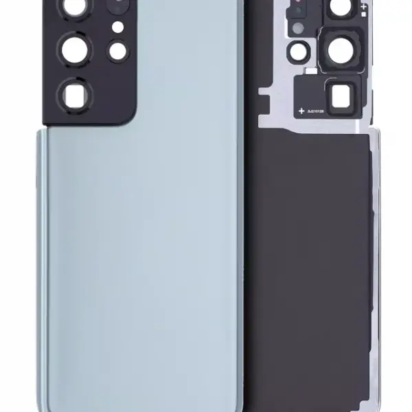 Capac Spate Sticla Samsung Galaxy S21 Ultra AMPlus (No Logo) (Phantom Titanium)