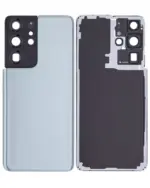 Capac Spate Sticla Samsung Galaxy S21 Ultra AMPlus (No Logo) (Phantom Titanium) - imagine 2
