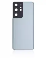 Capac Spate Sticla Samsung Galaxy S21 Ultra AMPlus (No Logo) (Phantom Titanium) - imagine 3