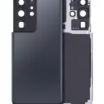 Capac Spate Sticla Samsung Galaxy S21 Ultra AMPlus (No Logo) (Phantom Navy)