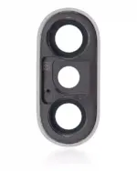 Lentila Camera Spate Cu Suport Si Rama iPhone XS / XS Max AMPlus (Silver) (10 Pack) - imagine 3