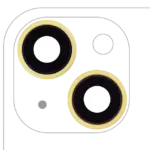 Lentila Camera Spate Cu Suport Si Rama iPhone 14 / 14 Plus (2 Piece Set) AMPlus (Yellow)