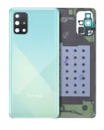 Capac Sticla Spate Cu Lentila Camera Samsung Galaxy A71 (A715 / 2020) Service Pack (Prism Crush Blue)