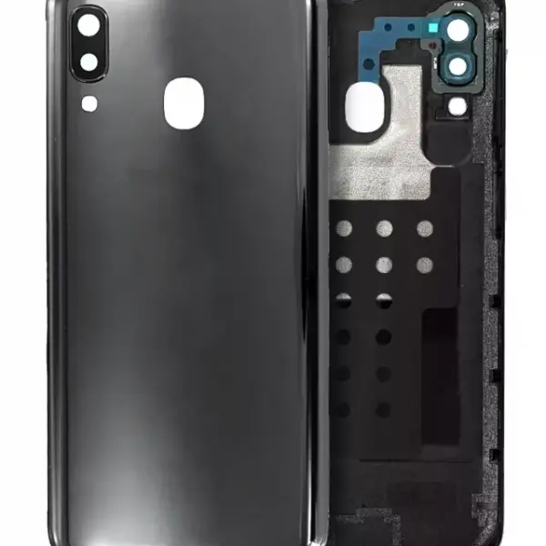 Capac Spate Sticla Samsung Galaxy A20e Service Pack  ( Black )