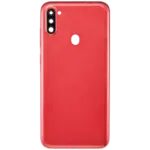 Capac Spate Sticla Samsung Galaxy A11 AMPlus (Red) - imagine 3