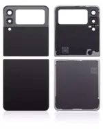 Capac Sticla Spate Cu Lentila Camera Samsung Galaxy Z Flip 3 5G AMPlus (Phantom Black) - imagine 2