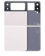Geam capac spate superior / inferior cu lentila camera Samsung Galaxy Z Flip 3 5G AMPlus (White)