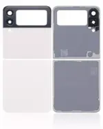 Geam capac spate superior / inferior cu lentila camera Samsung Galaxy Z Flip 3 5G AMPlus (White) - imagine 4
