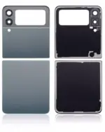 Geam capac spate superior / inferior cu lentila camera Samsung Galaxy Z Flip 3 5G AMPlus (Green) - imagine 2