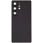 Capac Spate Sticla Samsung Galaxy S25 Ultra 5G AMPlus (No Logo) (Titanium Black) - imagine 3