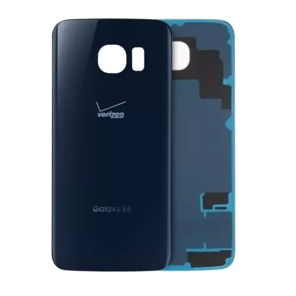 Capac Spate Sticla Samsung Galaxy S6 (Verizon Logo) Service Pack (Black Sapphire)