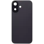 Capac Spate Sticla iPhone 16 Aftermarket (No Logo) (Black) - imagine 3