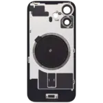 Capac Spate Sticla iPhone 16 Aftermarket (No Logo) (Black) - imagine 4