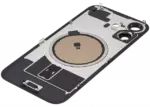 Capac Spate Sticla iPhone 16 Aftermarket (No Logo) (Black) - imagine 6