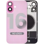 Capac Spate Sticla iPhone 16 Aftermarket (No Logo) (Pink)