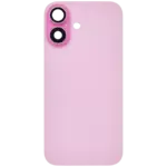 Capac Spate Sticla iPhone 16 Aftermarket (No Logo) (Pink) - imagine 3
