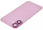 Capac Spate Sticla iPhone 16 Aftermarket (No Logo) (Pink) - imagine 5
