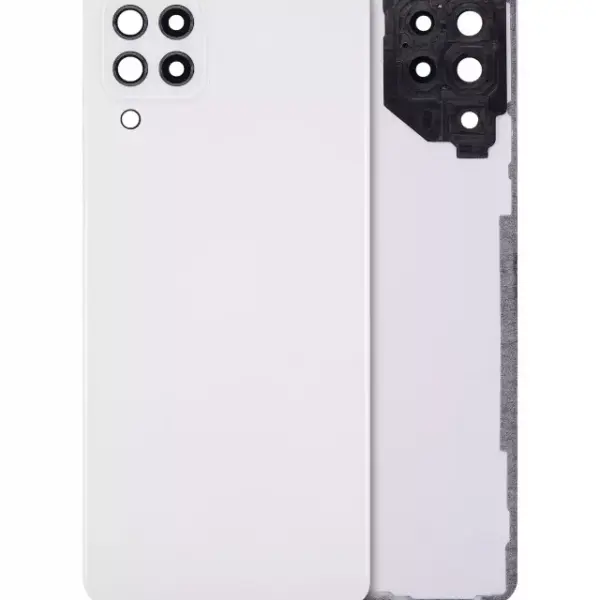 Capac Sticla Spate Cu Lentila Camera Samsung Galaxy A22 4G (A225 / 2021) AMPlus (White)