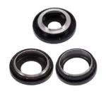 Lentila Camera Spate Cu Suport Si Rama iPhone 14 Pro / 14 Pro Max (Space Black) (3 Piece Set) Premium - imagine 4