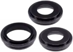 Lentila Camera Spate Cu Suport Si Rama iPhone 15 Pro Max (3 Piece Set) Premium (Black Titanium) - imagine 3