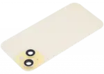 Capac Spate Sticla Cu Magnet MagSafe, NFC Si Lanterna iPhone 15 Aftermarket (No Logo) (Yellow) - imagine 5
