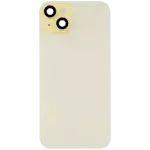 Capac Spate Sticla Cu Magnet MagSafe, NFC Si Lanterna iPhone 15 Plus Aftermarket (No Logo) (Yellow) - imagine 3
