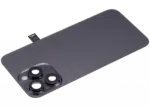 Capac Spate Sticla iPhone 15 Pro Max Aftermarket (No Logo) (Black Titanium) - imagine 5