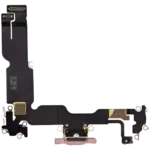 Cablu Flex Port Incarcare Cu Placa iPhone 15 Plus Premium (Pink) - imagine 3