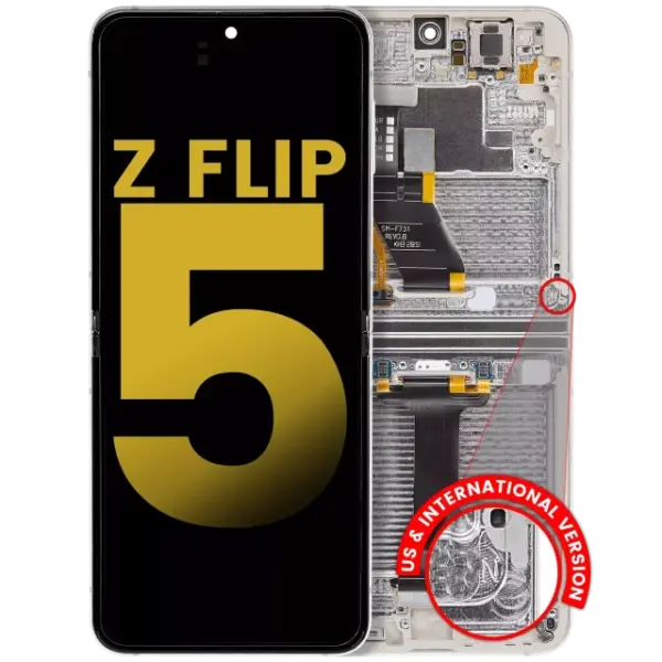 Display telefon Samsung Galaxy Z Flip 5 (F731) Refurbished (Cream) (Inner)