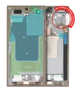 Carcasa Mijloc Samsung Galaxy S24 Ultra 5G Service Pack Original (Titanium Yellow)