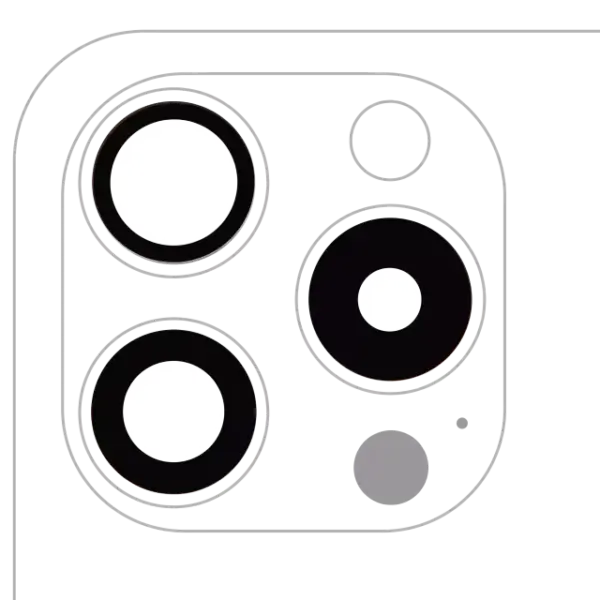 Lentila Camera Spate (Glass Only) Cu Adeziv Telefon iPhone 15 Pro (3 Piece Set) Premium (10 Pack) (Real Sapphire)