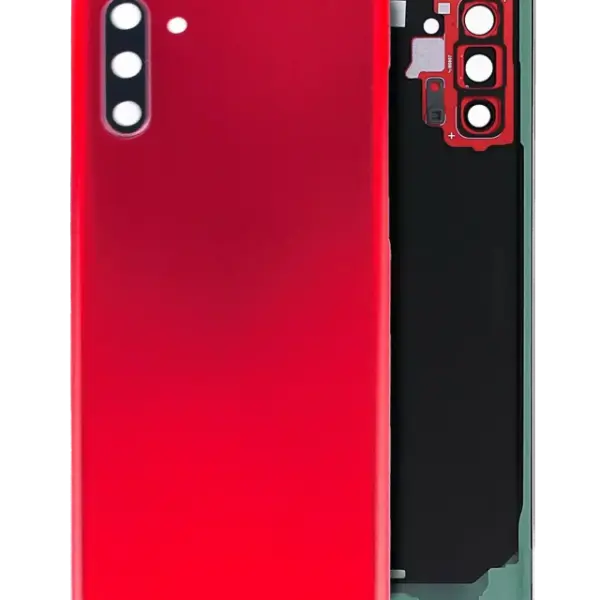 Capac Spate Sticla Samsung Galaxy Note 10 Service Pack Original (Aura Red)