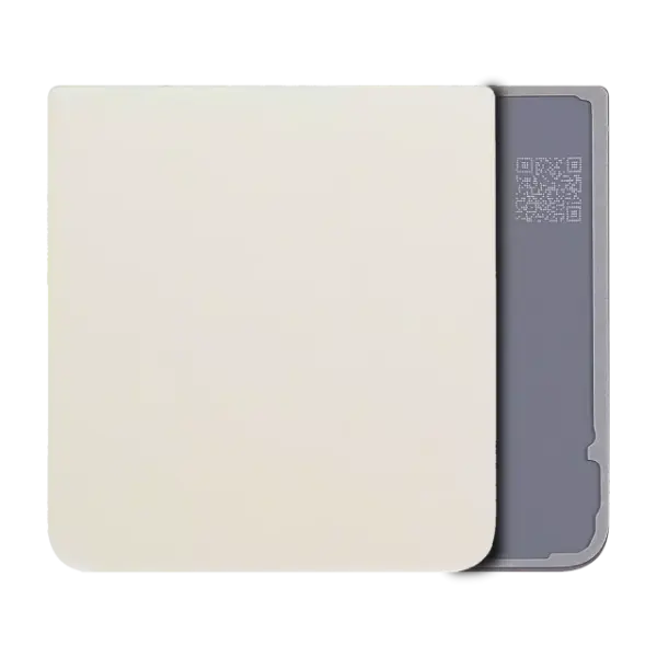 Capac Spate Sticla Samsung Galaxy Z Flip 3 5G Service Pack Original (Cream)